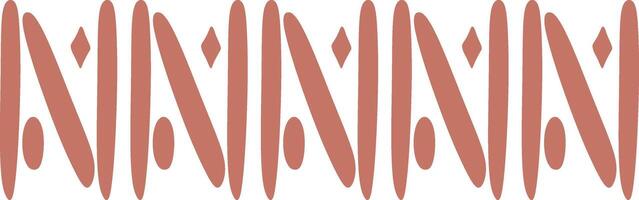Ethnic Style Borders with Tribal Abstract Pattern. Hand Drawn Design Style. Isolated on White Background. vector