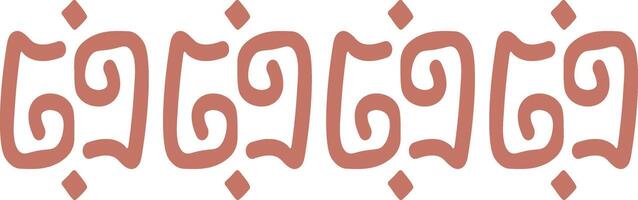 Ethnic Style Borders with Tribal Abstract Pattern. Hand Drawn Design Style. Isolated on White Background. vector