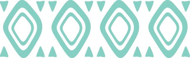 Ethnic Style Borders with Tribal Abstract Pattern. Hand Drawn Design Style. Isolated on White Background. vector
