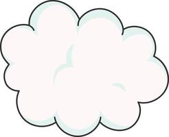 Cartoon White Clouds Isolated on White Background. vector