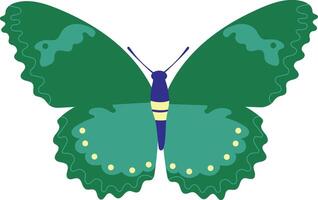 Adorable Butterfly Illustration on White Background. with Flat Cartoon Design Style vector