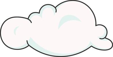 Cartoon White Clouds Isolated on White Background. vector