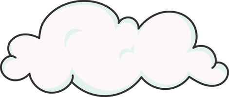 Cartoon White Clouds Isolated on White Background. vector