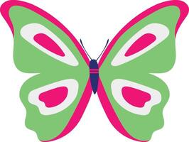 Adorable Butterfly Illustration on White Background. with Flat Cartoon Design Style vector