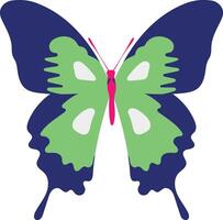 Adorable Butterfly Illustration on White Background. with Flat Cartoon Design Style vector