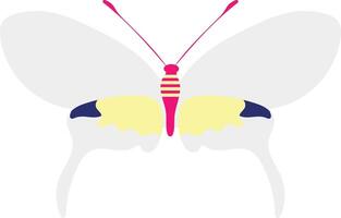 Adorable Butterfly Illustration on White Background. with Flat Cartoon Design Style vector