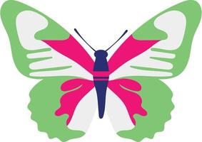 Adorable Butterfly Illustration on White Background. with Flat Cartoon Design Style vector