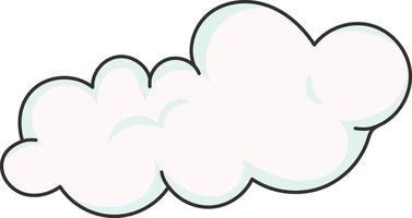 Cartoon White Clouds Isolated on White Background. vector