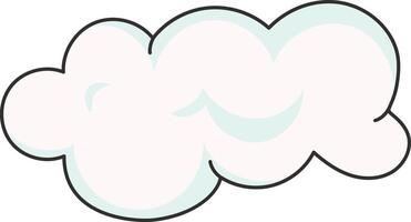 Cartoon White Clouds Isolated on White Background. vector