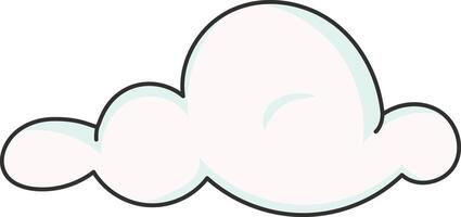 Cartoon White Clouds Isolated on White Background. vector