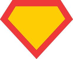 cómic héroe icono. superhéroe logo modelo. símbolo blindaje. vector