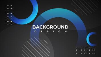 black geometric background with blue circle for poster, banner, presentation, web, etc. vector