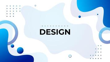 blue geometric background with fluid shapes. great for banner, presentation, poster, web, cover, etc. vector