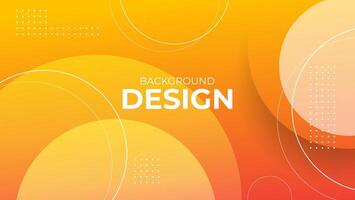 orange gradient geometric background with circle shapes for presentation, banner, poster, web, cover, tittle , etc vector