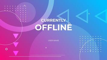 gradient geometric background in blue and pink color for streaming offline banner vector