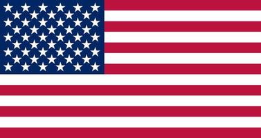 USA flag. The Stars and Stripes State Flag of America. Horizontal banner. vector