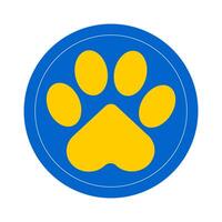 Paw of a cat or dog. Charity paw. Symbol of helping animals in shelters. vector