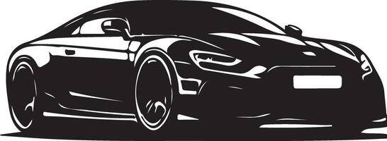 Various Car silhouette illustration, Sport modern car, black color silhouette vector