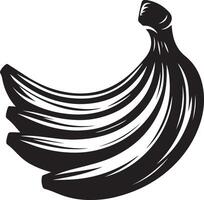 Banana, fruit silhouette vector