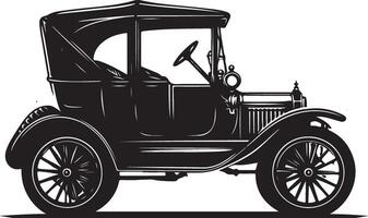 Old Car Silhouette Clip Art, clip art, black color silhouette vector