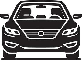 Car icon. Auto vehicle isolated. Transport icons. Automobile silhouette front view vector