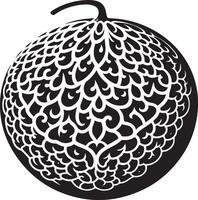 Cantalupo, Fruta silueta, negro color silueta vector