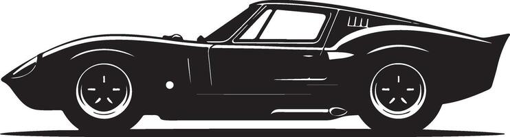 clásico coche silueta Deportes auto, negro color silueta vector