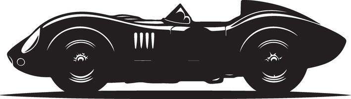 Classic Car silhouette sports car, black color silhouette vector