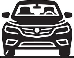 Car icon. Auto vehicle isolated. Transport icons. Automobile silhouette front view vector