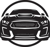 frente coche silueta automotor logo diseño, negro color silueta vector