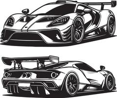 sports car, line art illustration, sports car, silhouette vector