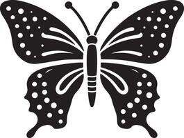 Butterfly icon, black color silhouette vector