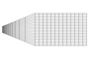 resumen geométrico pared. isométrica red. círculo, dibujo, muro, forma, 3d espejismo. habitación perspectiva cuadrícula antecedentes vector