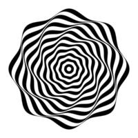 Geometric line art in grid style on a black background. Technology network background. Graphic ornament. Isometric illustration. Black shape vector