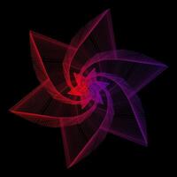 geométrico línea Arte en cuadrícula estilo en un negro antecedentes. tecnología red antecedentes. gráfico ornamento. isométrica ilustración. degradado estrella vector