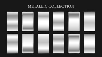 metallic palet color collection vector