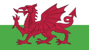 Wales flag free llustration vector