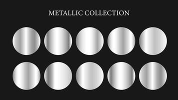 metallic palet color collection vector