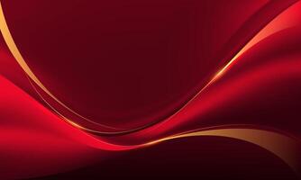Abstract red gold line dynamic luxury curve smooth design modern premium elegant background vector