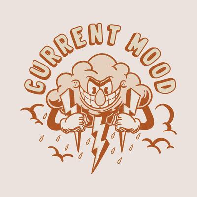 retro cartoon illustration angry clouds