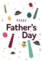 Father's Day illustration with typography. vector