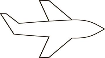 Doodle airplane icon Hand drawn clipart Stencil vector