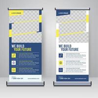 Corporate rollup or X banner design template vector