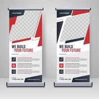 Corporate rollup or X banner design template vector