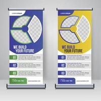 Corporate rollup or X banner design template vector