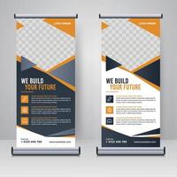 Corporate rollup or X banner design template vector