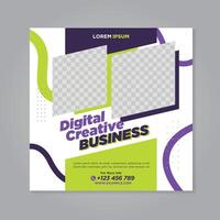 Corporate social media banner template vector