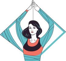 illustration of a beautiful woman in a yoga pose. Yoga. vector