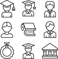 set of education icon design illustration on white background vector