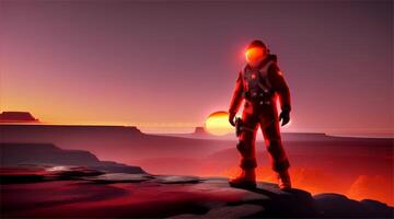 Astronauts explore hot new planets and discover new life. video